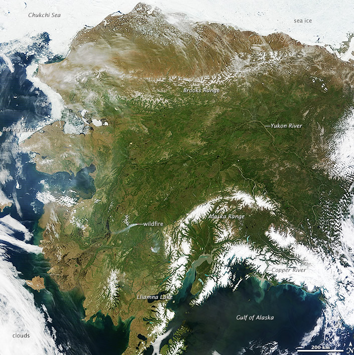 Rare Clear View of Alaska